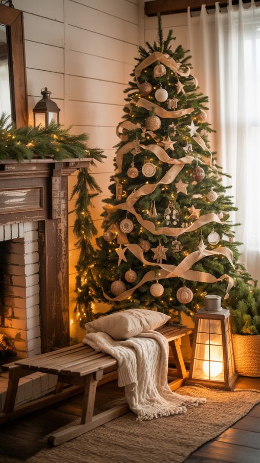 Farmhouse Style Vintage Christmas Decor