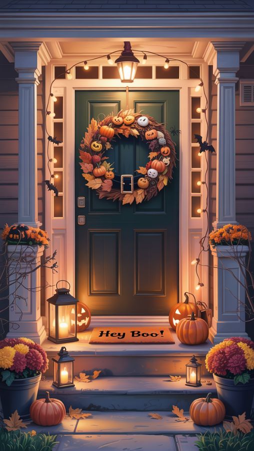 Front Door Halloween Decorations to Impress
