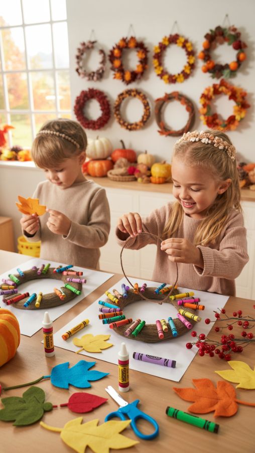 Fun and Easy Fall Wreaths for Kids