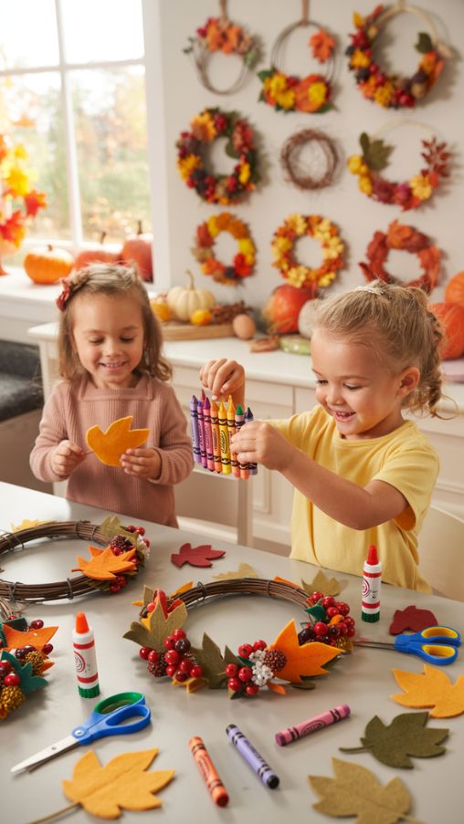 Fun and Easy Fall Wreaths for Kids