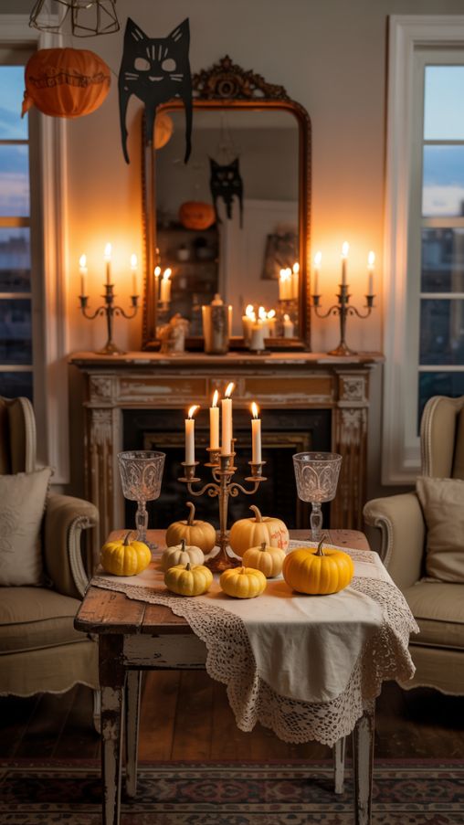 Indoor Vintage Halloween Decor Ideas