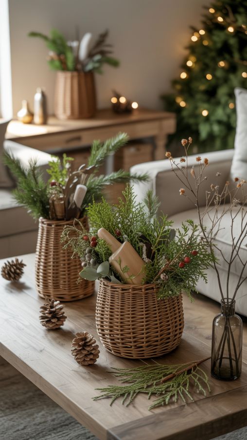 Natural Elements in Simple Christmas Decor