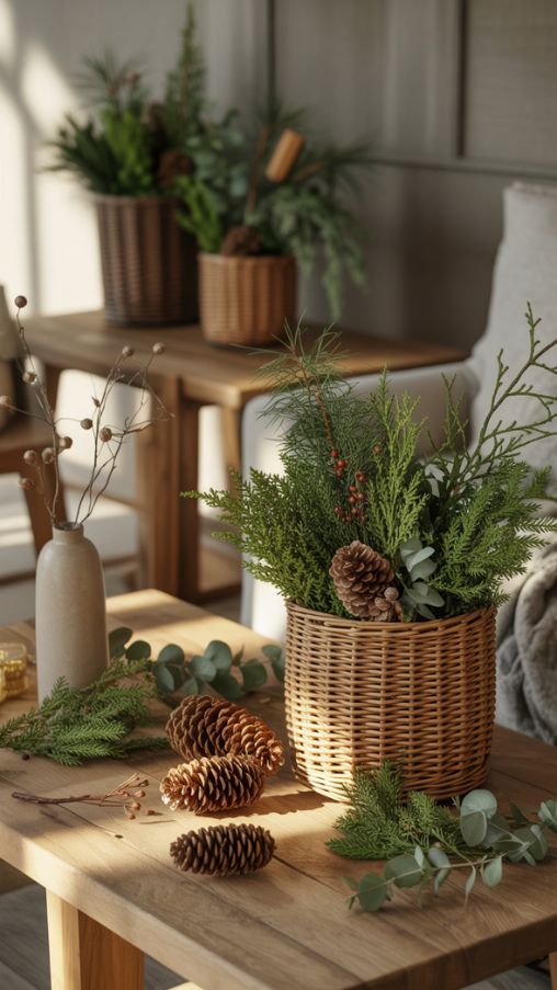 Natural Elements in Simple Christmas Decor