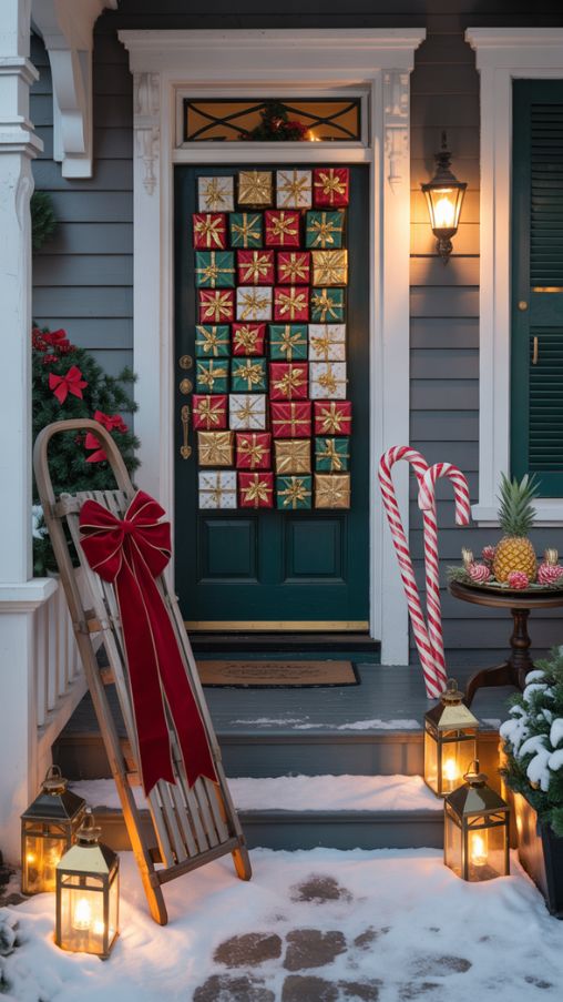 Unique and Creative Christmas Door Decor Ideas