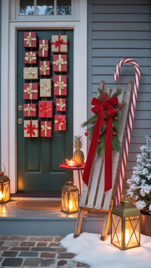 Unique and Creative Christmas Door Decor Ideas