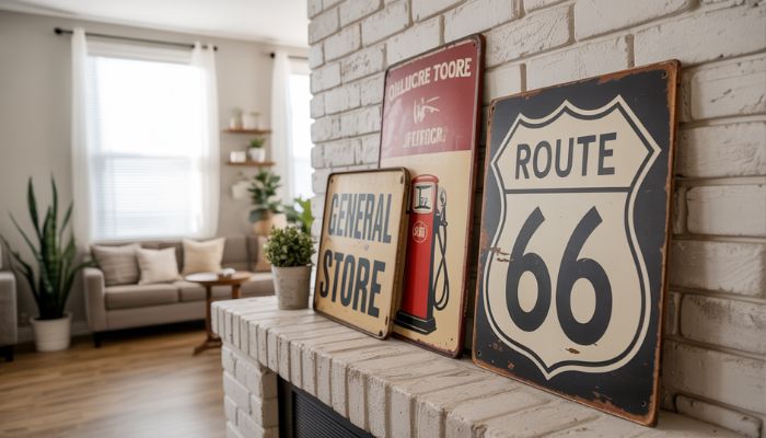 Vintage Metal Signs for Home Decor