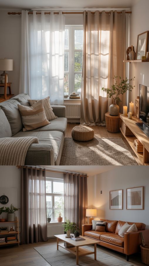 living room decor curtains