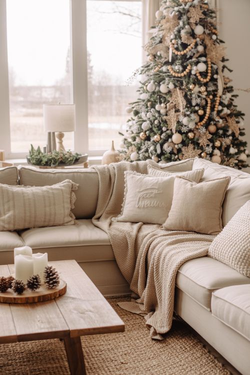 Benefits of Choosing Neutral Christmas Living Room Decor