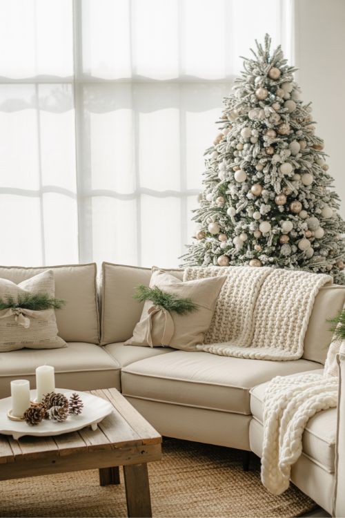 Benefits of Choosing Neutral Christmas Living Room Decor