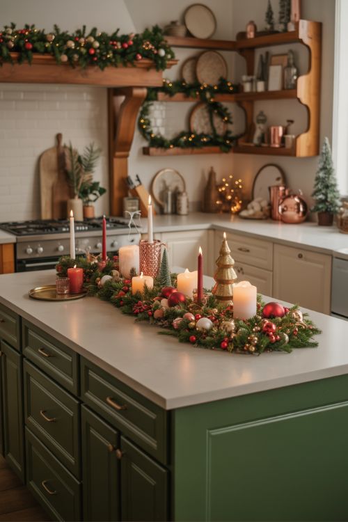 Choosing a Color Palette for Christmas Kitchen Island Decor – Coordinated Holiday Ideas