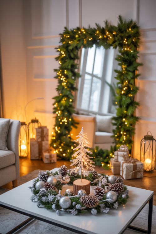 Christmas Decor Without a Fireplace – Focal Points, Garland, and Tabletop Tree Ideas