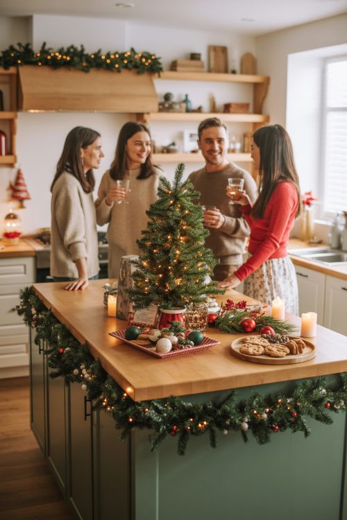Christmas Kitchen Island Decor Ideas – Festive Holiday Centerpiece Inspiration