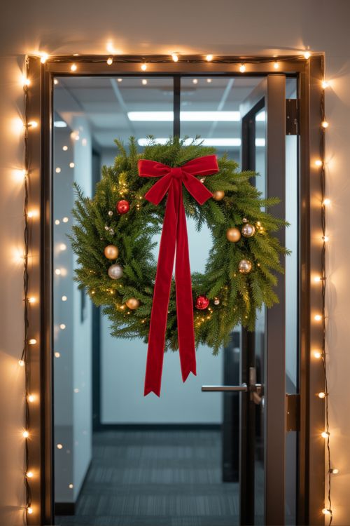 Classic Office Door Christmas Decorations Ideas