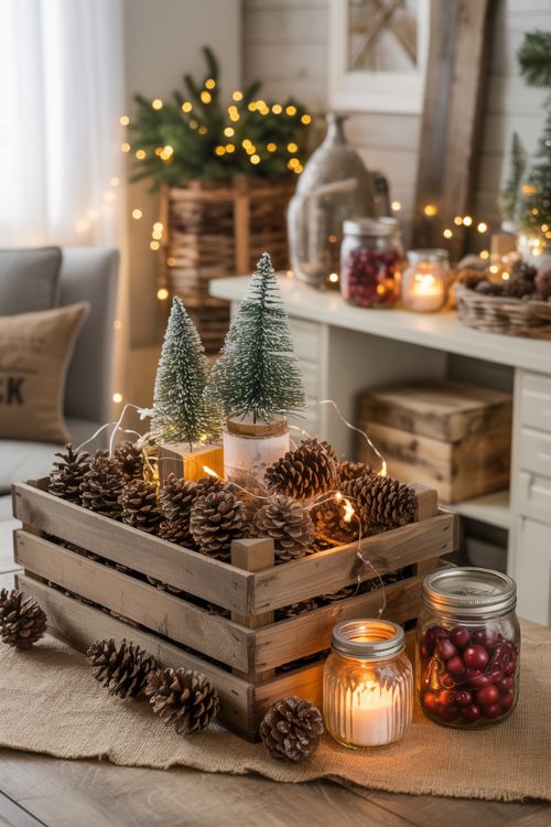 Country Christmas Decorations – DIY Farmhouse Holiday Centerpieces