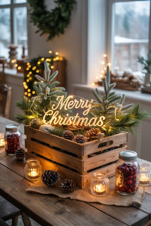 Country Christmas Decorations – DIY Farmhouse Holiday Centerpieces