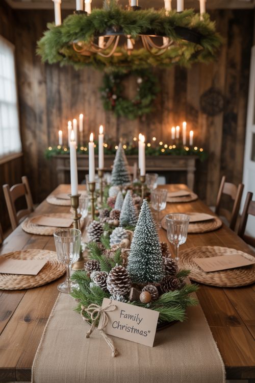 Country Christmas Decorations – Rustic Farmhouse Dining Room