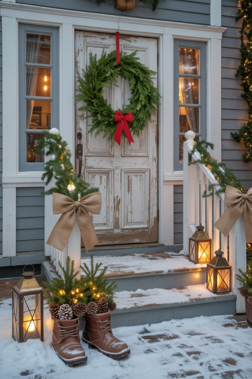 Country Christmas Decorations – Rustic Outdoor Farmhouse Holiday Decor