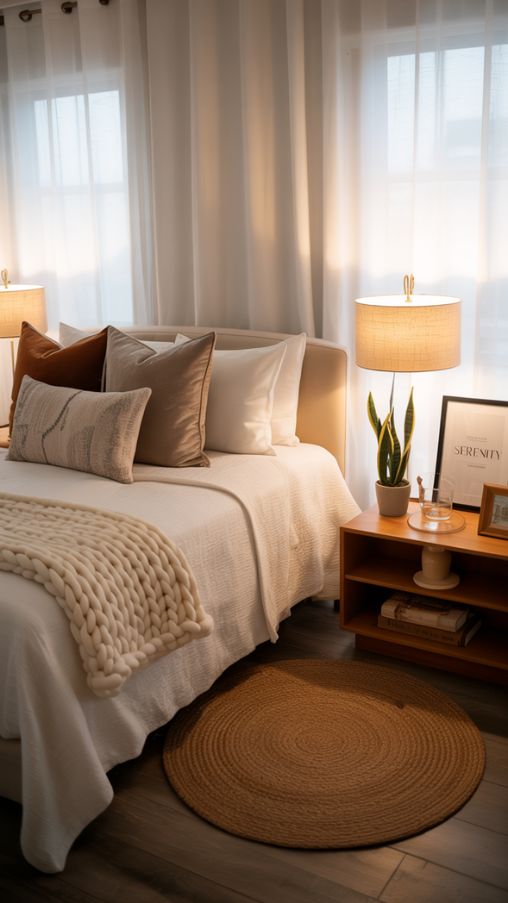 Cozy Textiles and Layered Decor for Small Guest Rooms