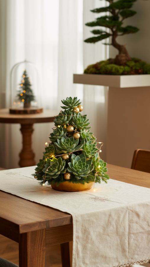 Cozy Tabletop and Mini Christmas Tree Decor Ideas