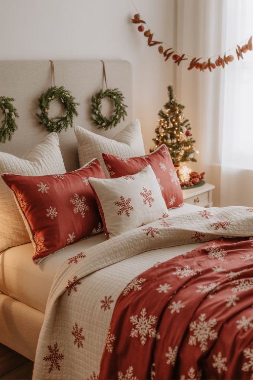 Creative Bedroom Christmas Room Decor Ideas