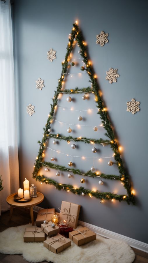 Creative DIY Wall Christmas Tree Ideas for Cozy Home Decor