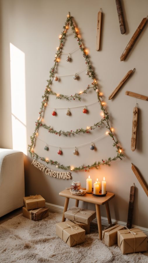 Creative DIY Wall Christmas Tree Ideas for Cozy Home Decor
