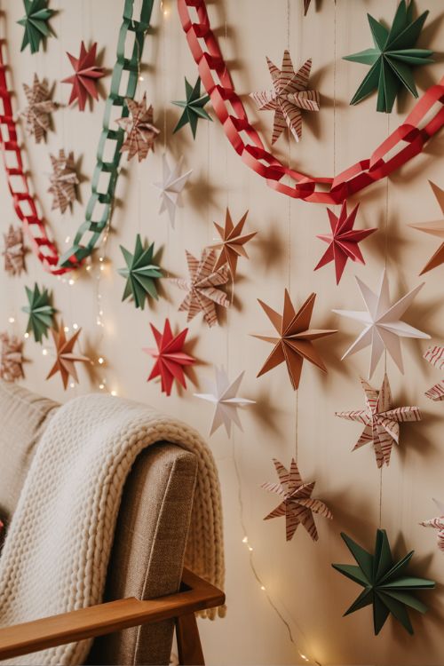 DIY Christmas Wall Decorations Ideas with Handmade Paper Crafts
