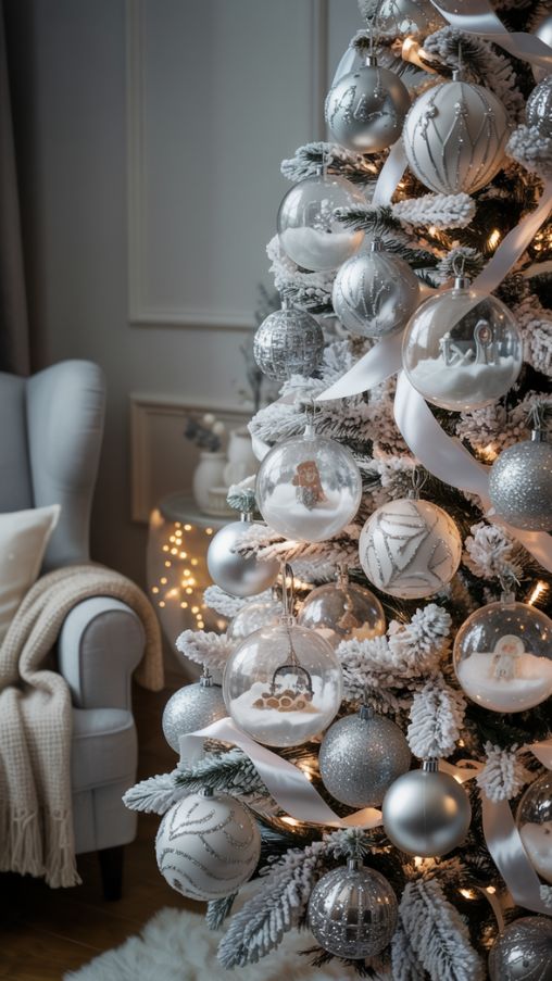 DIY Decor Tips for White and Silver Christmas Trees