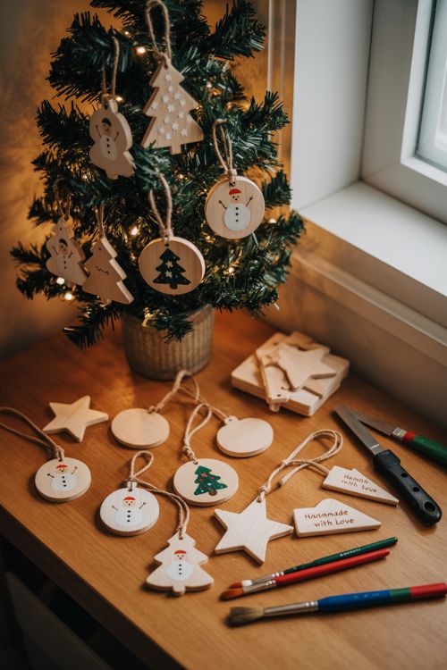DIY Wooden Christmas Ornaments with a Personal Touch