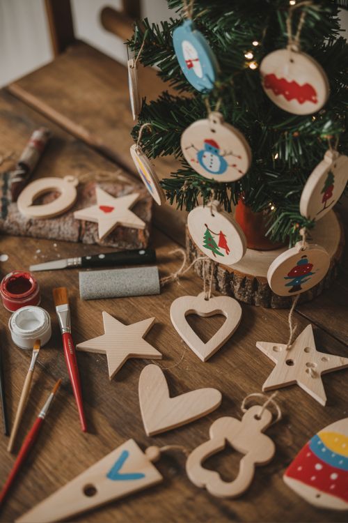 DIY Wooden Christmas Ornaments with a Personal Touch