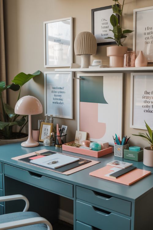 Desk Decor Ideas Using Color Wisely