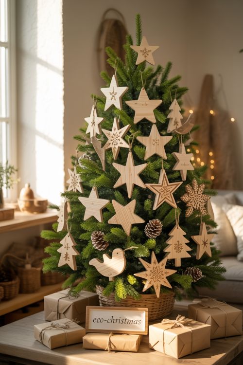 Eco-Friendly Wooden Christmas Ornaments for a Greener Holiday