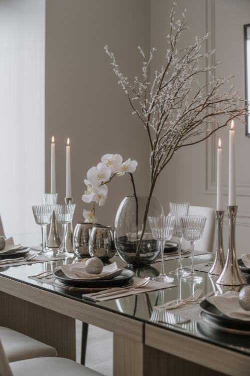 Elegant and Modern Christmas Dining Room Decor