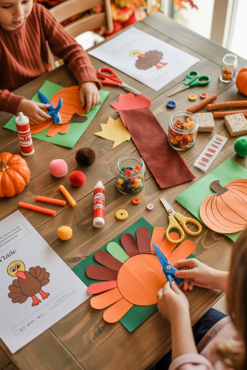 Essential Supplies for Thanksgiving Crafts for Kids