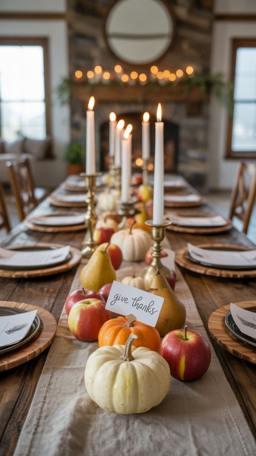 Farmhouse Thanksgiving Table Décor Ideas