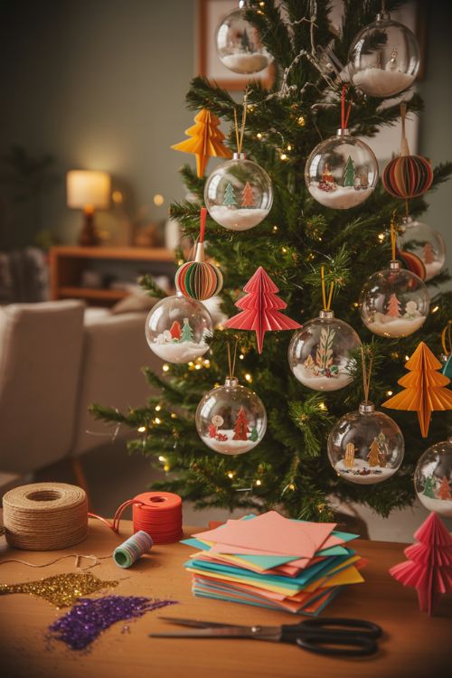 Handmade Baubles and Paper Ornaments for Your Christmas Tree