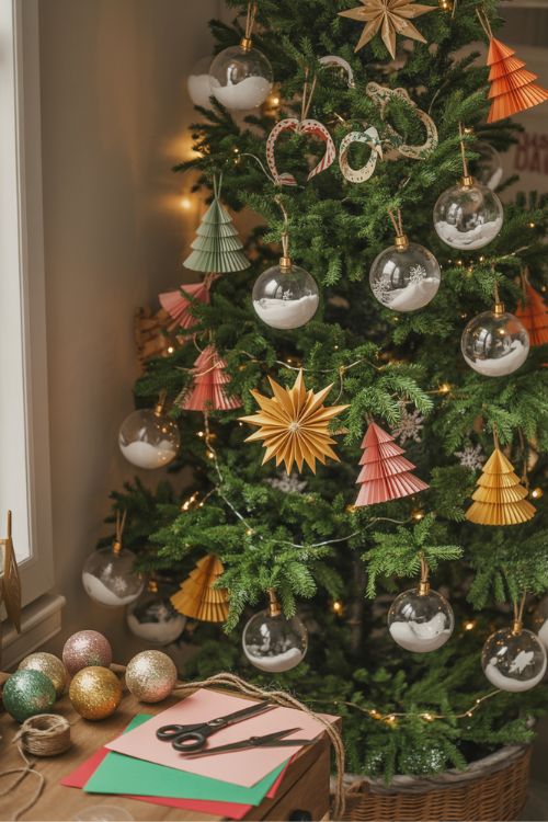 Handmade Baubles and Paper Ornaments for Your Christmas Tree