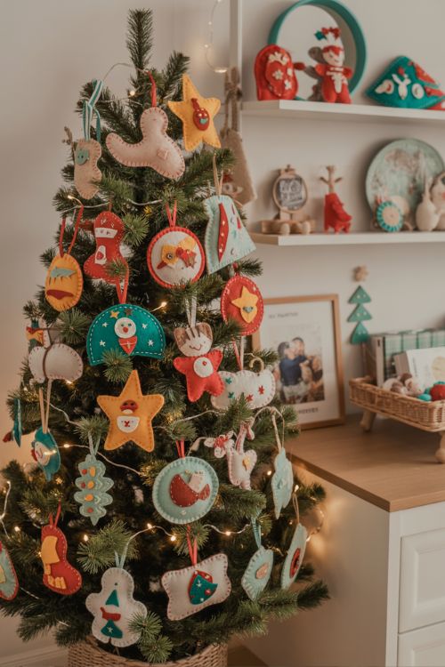 Handmade Felt Christmas Decorations for a Cozy Holiday Tree