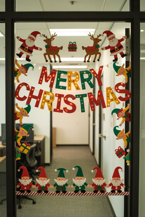 Holiday Character Cutouts Office Door Decorations