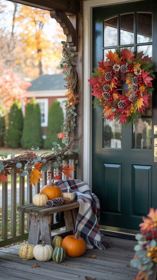 Incorporating Fall Foliage and Greenery