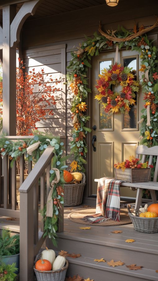 Incorporating Fall Foliage and Greenery