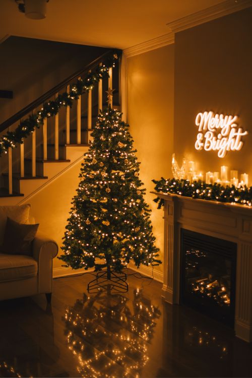 Indoor Light Christmas Decorations – Fairy Lights, LED Candles, and Cozy Holiday Ambiance