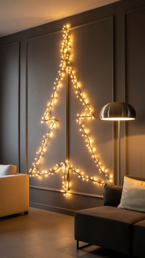 Light-Based Christmas Tree Alternative Ideas for Modern Holiday Decor