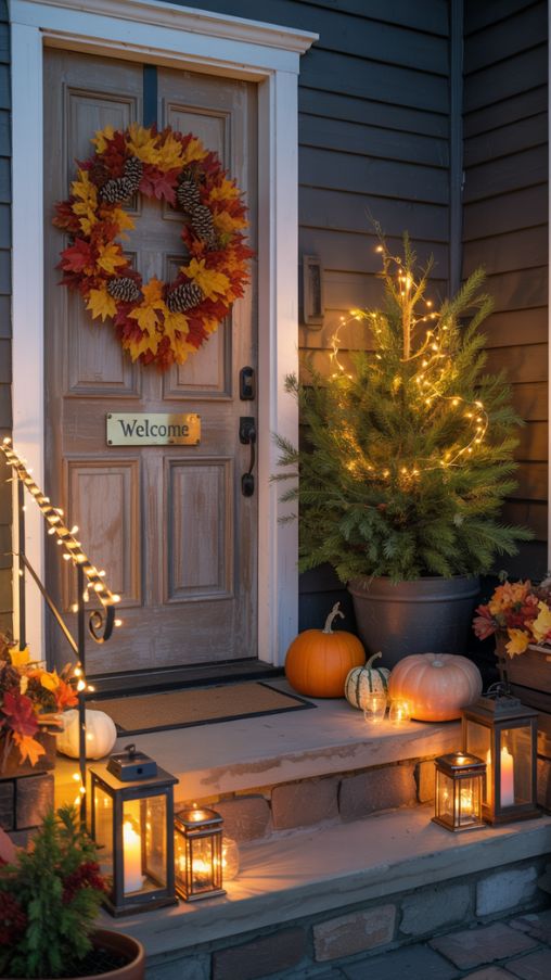 Lighting Ideas for Outdoor Thanksgiving Decorations