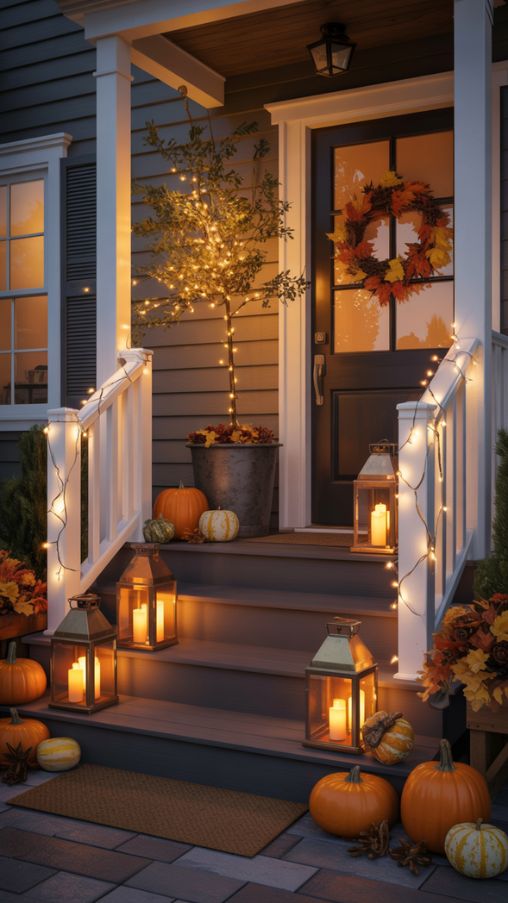 Lighting Ideas for Outdoor Thanksgiving Decorations