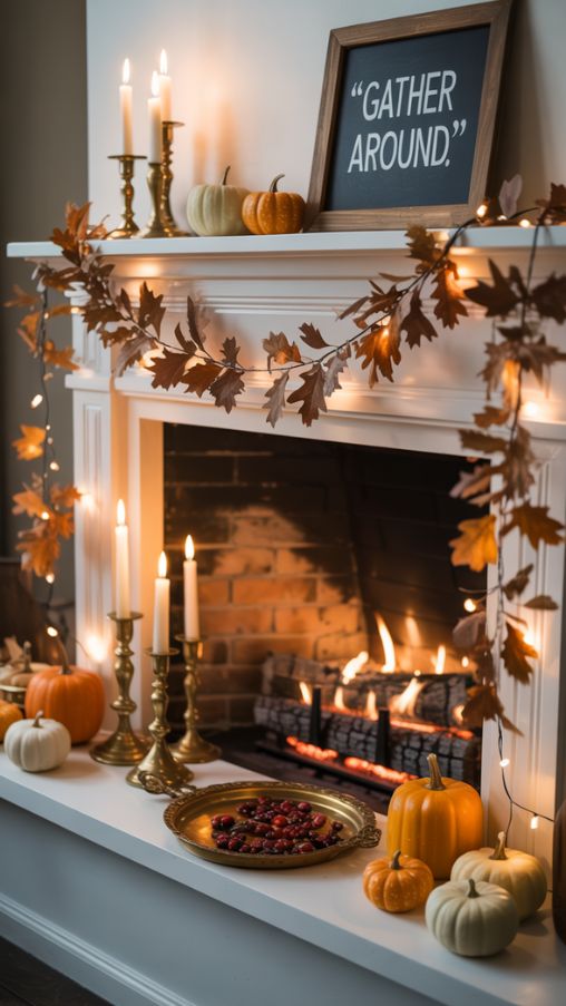 Mantel and Fireplace Farmhouse Décor