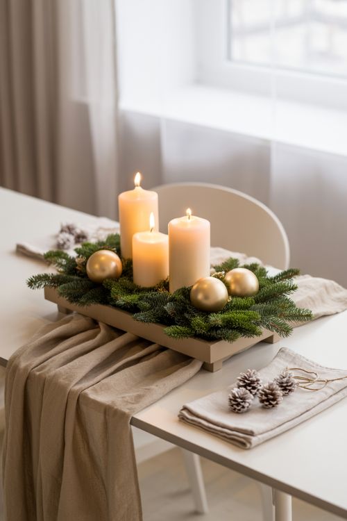 Minimalist Table and Dining Decor – Elegant and Cozy Christmas Styling