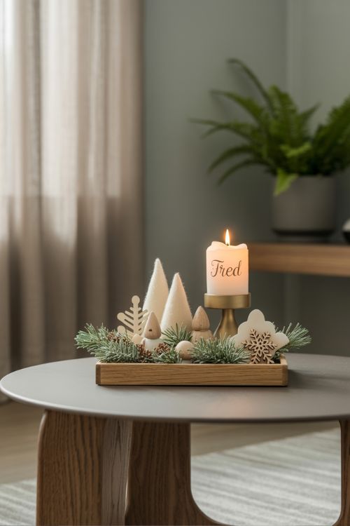 Nordic Noel-Inspired Minimalist Christmas Tray Decor