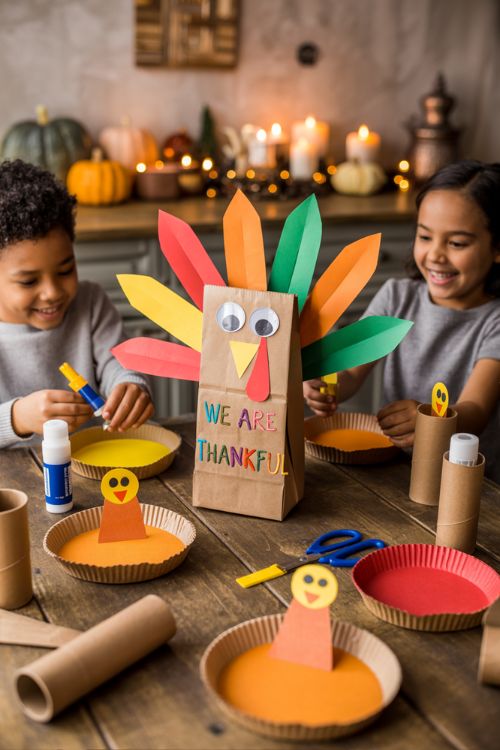 Paper Bag and Recycled Crafts for Kids – Eco-Friendly Thanksgiving DIYs
