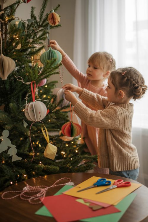 Quick Paper Ornaments for Your Christmas Tree